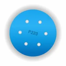 Tépőzáras kerek csiszolópapír 150mm 6 lyuk P220